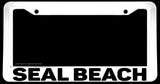 Seal Beach White License Plate Frame - OwnTheAvenue