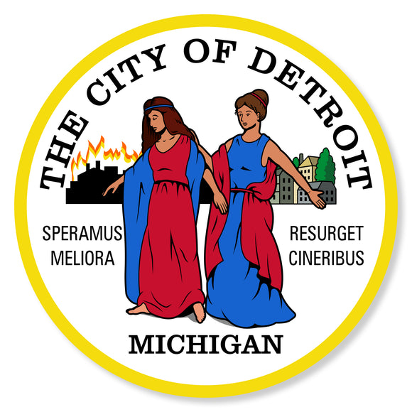 Seal of Detroit Car Truck Window Bumper Laptop Cup Cooler Vinyl Sticker Decals - OwnTheAvenue