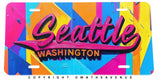 Seattle Washington Retro Style Auto Metal License Plate