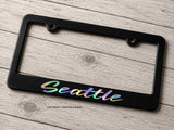 Seattle Slim Style Holographic License Plate Frame