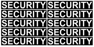 x10 Security Officer Guard Business Commercial Vinyl Sticker Decals 6" Each - OwnTheAvenue