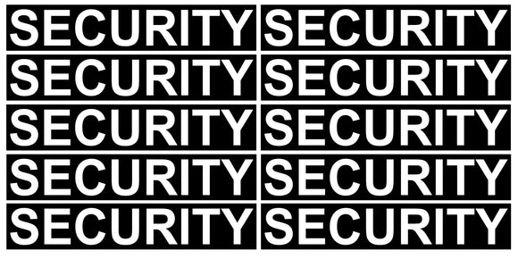 x10 Security Officer Guard Business Commercial Vinyl Sticker Decals 6