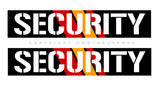 x2 Security Officer Guard Safety Caution Danger Vinyl Sticker Decals 5"