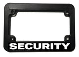 Security Guard Safety Warning Caution Motorcycle License Plate Frame - OwnTheAvenue