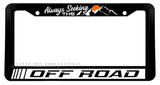 Seeking The Off Road Truck Lifted 4x4 Mountains Black License Plate Frame - OwnTheAvenue