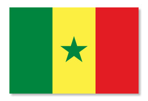 Senegal Country Flag Car Truck Window Bumper Laptop Cup Cooler Sticker Decal 4"
