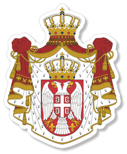 Serbian Coat of Arms serbian flag srb rs coa vinyl sticker decal 4"