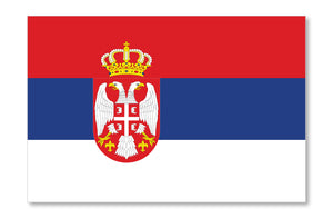 Serbia Serbian Country Flag Car Truck Window Bumper Laptop Sticker Decal 4"