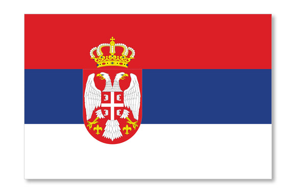 Serbia Serbian Country Flag Car Truck Window Bumper Laptop Sticker Decal 4