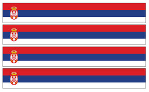 4x sticker decal car stripe motorcycle racing flag bike moto Serbia 6" - OwnTheAvenue