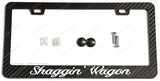 Shaggin Wagon Humor Joke JDM Drifting Racing Carbon Fiber License Plate Frame - OwnTheAvenue