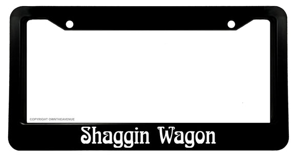Shaggin Wagon JDM Funny Drifting Drift Racing Race Groovy V01 License Plate Frame