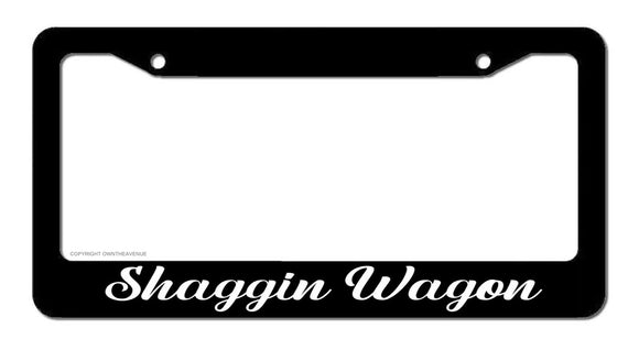 Shaggin Wagon JDM Funny Drifting Drift Racing Race Car Truck License Plate Frame