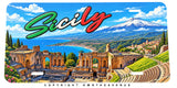 Sicily Souvenir Style Auto Metal License Plate