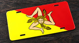 Sicily Flag Auto Metal License Plate