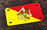 Sicily Flag Motorcycle Metal License