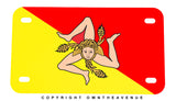 Sicily Flag Motorcycle Metal License