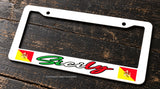 Sicily Flag Car Truck Auto White License Plate Frame