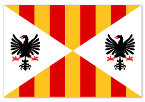 Kingdom of Sicily Flag Car Truck Window Bumper Laptop Cup Sticker Decal 4"