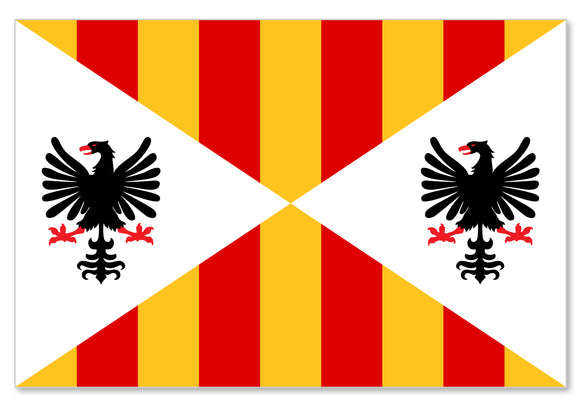 Kingdom of Sicily Flag Car Truck Window Bumper Laptop Cup Sticker Decal 4