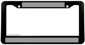 Support Corrections Officers Silver Colored Line Model 2 License Plate Frame - OwnTheAvenue