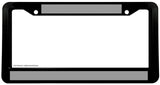Support Corrections Officers Silver Colored Line Model 2 License Plate Frame - OwnTheAvenue