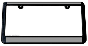 Support Corrections Officers Silver Colored Line Slim License Plate Frame - OwnTheAvenue