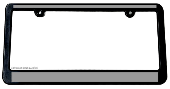 Support Corrections Officers Silver Colored Line Slim License Plate Frame - OwnTheAvenue
