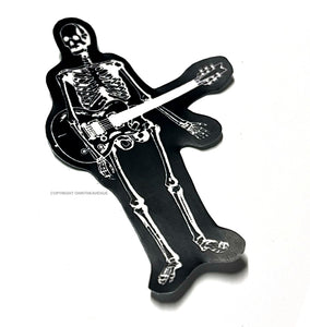 Skeleton Guitar Vintage Style Punk Rock Car Truck Laptop Sticker Decal 4" - OwnTheAvenue
