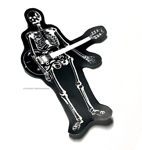 Skeleton Guitar Vintage Style Punk Rock Car Truck Laptop Sticker Decal 4