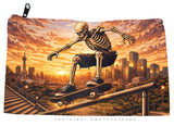Skeleton Skateboarding Skyscrapers Make Up Bag