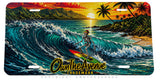 Surfing Waves Rasta Auto Metal License Plate - OwnTheAvenue