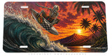 Surfing Auto Car Truck Metal License Plate