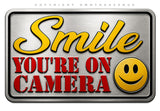 2Pcs - Smile You're On Camera Sticker Video Alarm Security System CCTV Decal Warning Metallic Model - 4.5" Inches Each - OwnTheAvenue