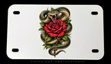 Snake Thorns Tattoo Art Style Motorcycle Metal License Plate