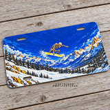 Snowboarding Skeleton Model V01 Auto Metal License Plate