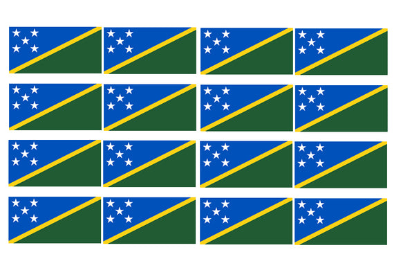 12Pcs Solomon Islands World Country Flags Vinyl Sticker Decals - 2