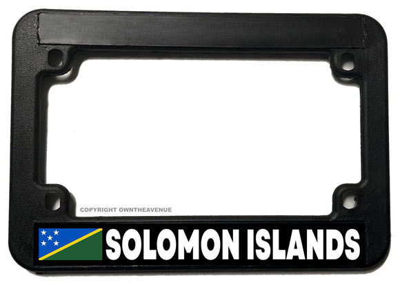 Solomon Islands World Country Flag Motorcycle License Plate Frame - OwnTheAvenue