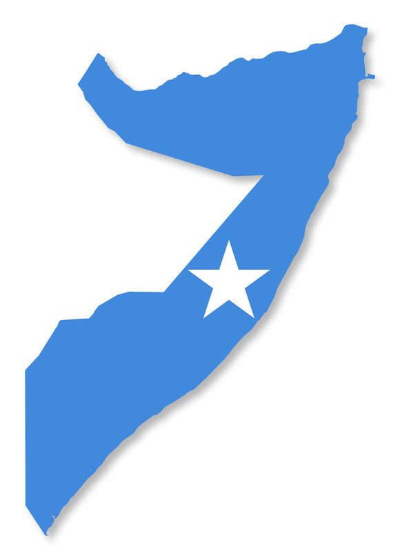 Somalia World Country Flag Map Outline Vinyl Sticker 4