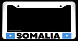 Somalia World Country Flag White License Plate Frame - OwnTheAvenue