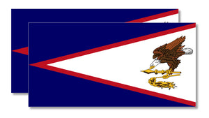 x2 / Two Pack Samoan Samoa Flag WSM WS Car Truck Window Bumper Sticker Decal 4"