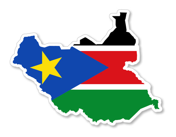 South Sudan World Country Flag Map Vinyl Sticker Decal 4