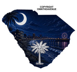 x2 South Carolina Flag Souvenir Car Truck Window Bumper Vinyl Sticker Decals