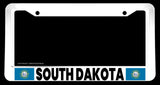 South Dakota Flag White License Plate Frame - OwnTheAvenue