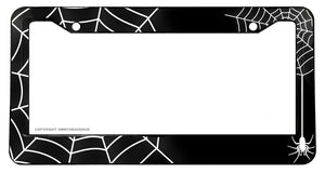 Spiderweb Pattern Graphic License Plate Frame