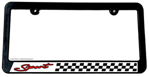 Sport Racing Stripe Checkered JDM Race Drifting Model 038 License Plate Frame