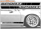 2PC Car Door Side Stripe Graphics Vinyl Sticker Sport Decal Universal 20" Model:093
