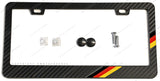 German Germany Flag Sport Stripe Race Euro Drift Carbon Fiber License Plate Frame - OwnTheAvenue