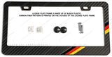 German Germany Flag Sport Stripe Race Euro Drift Carbon Fiber License Plate Frame - OwnTheAvenue