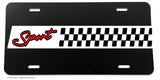Sport Racing Stripe Checkered Car Truck SUV Auto License Plate